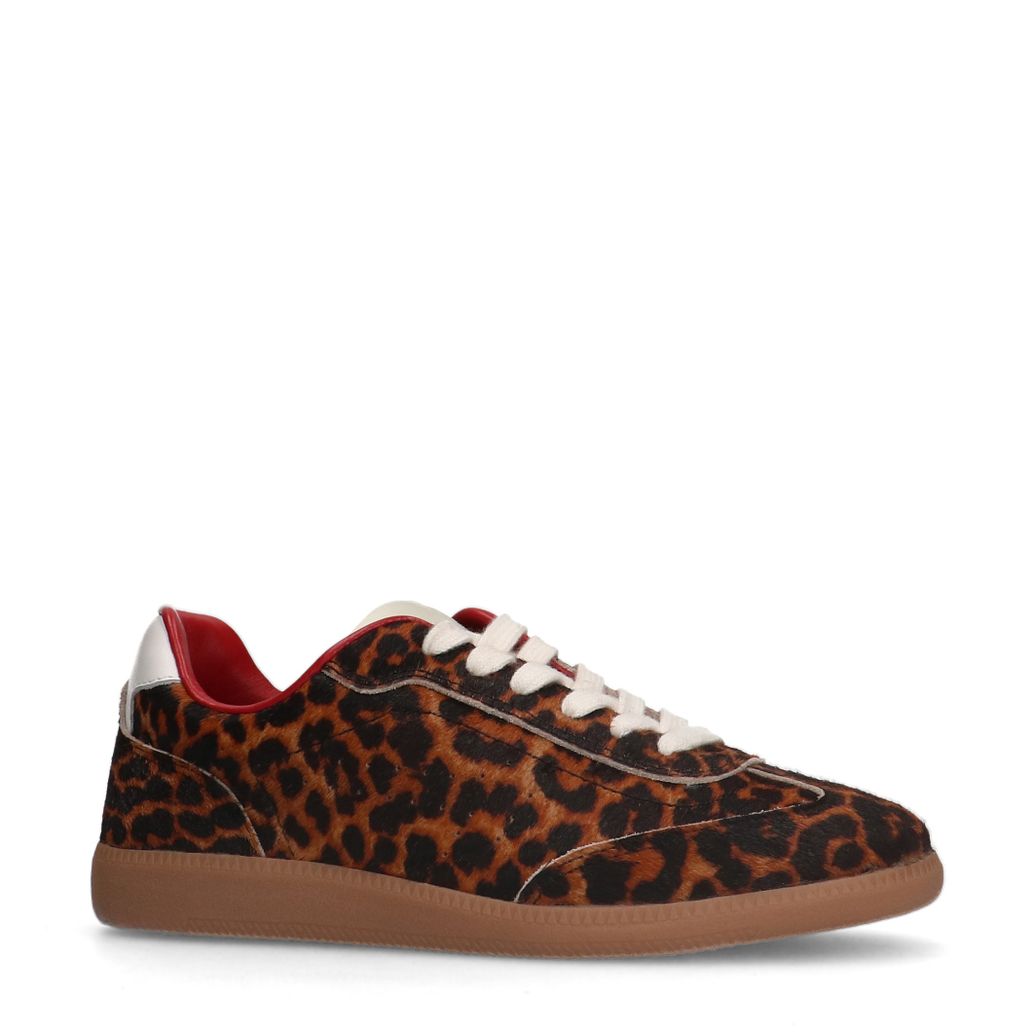 Leopard leren sneakers