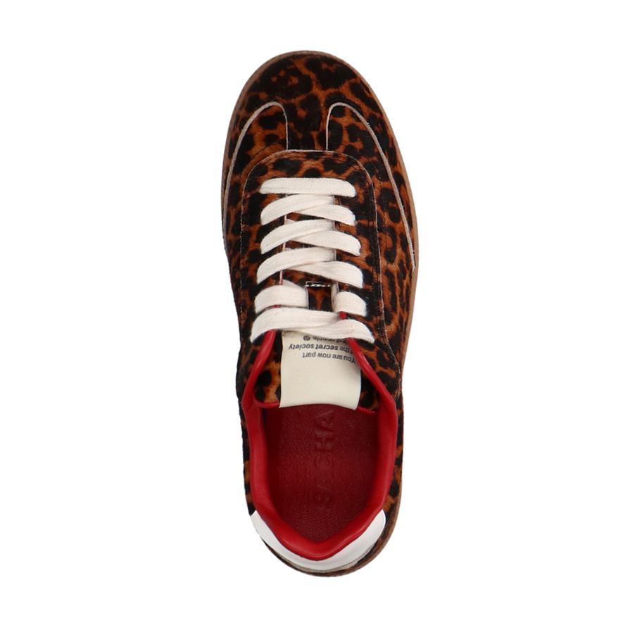 Leopard leren sneakers