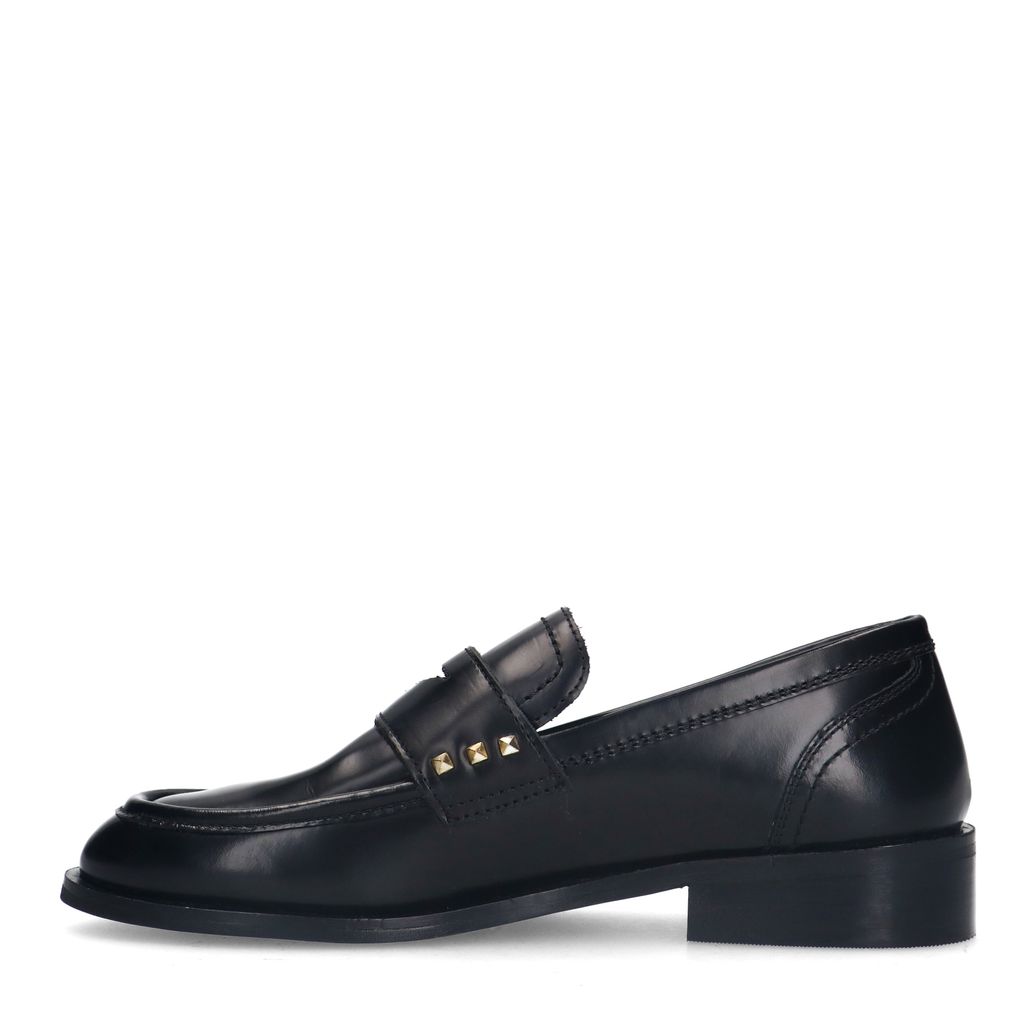 Zwarte leren penny loafers