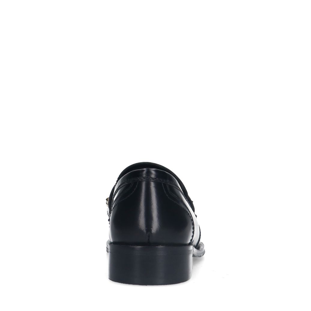Zwarte leren penny loafers