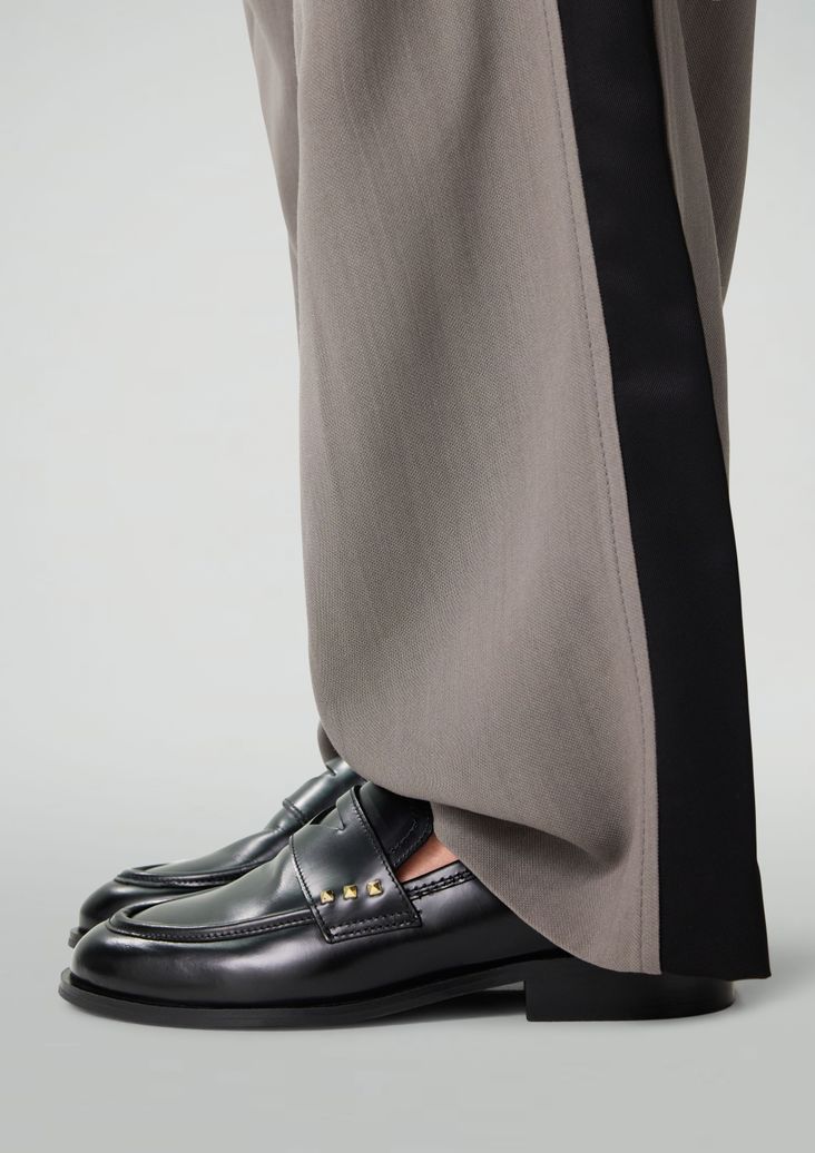 Zwarte leren penny loafers