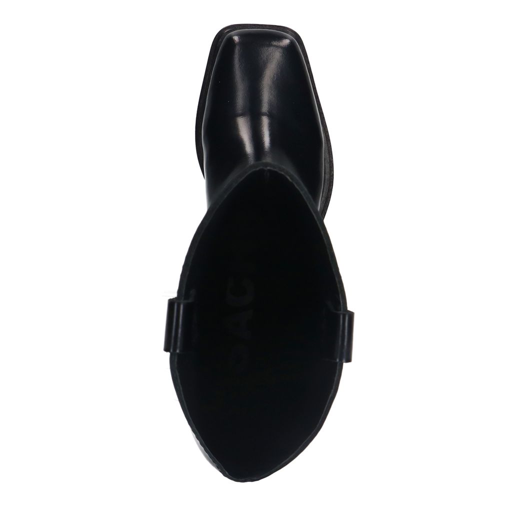 Bottes motardes en cuir - noir