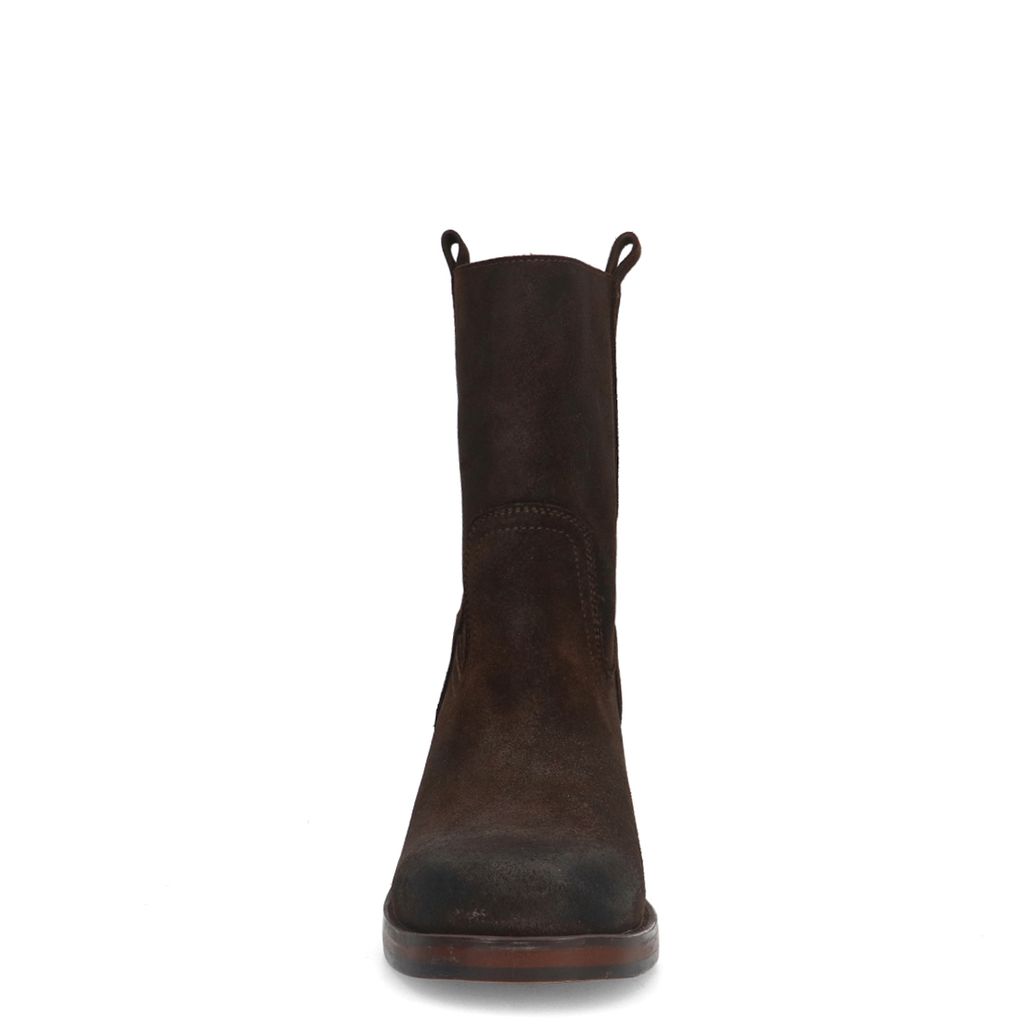Bottines en daim à talon - marron foncé