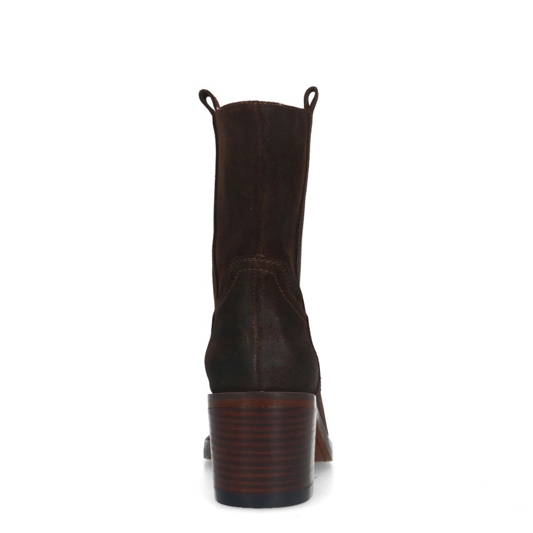 Bottines en daim à talon - marron foncé