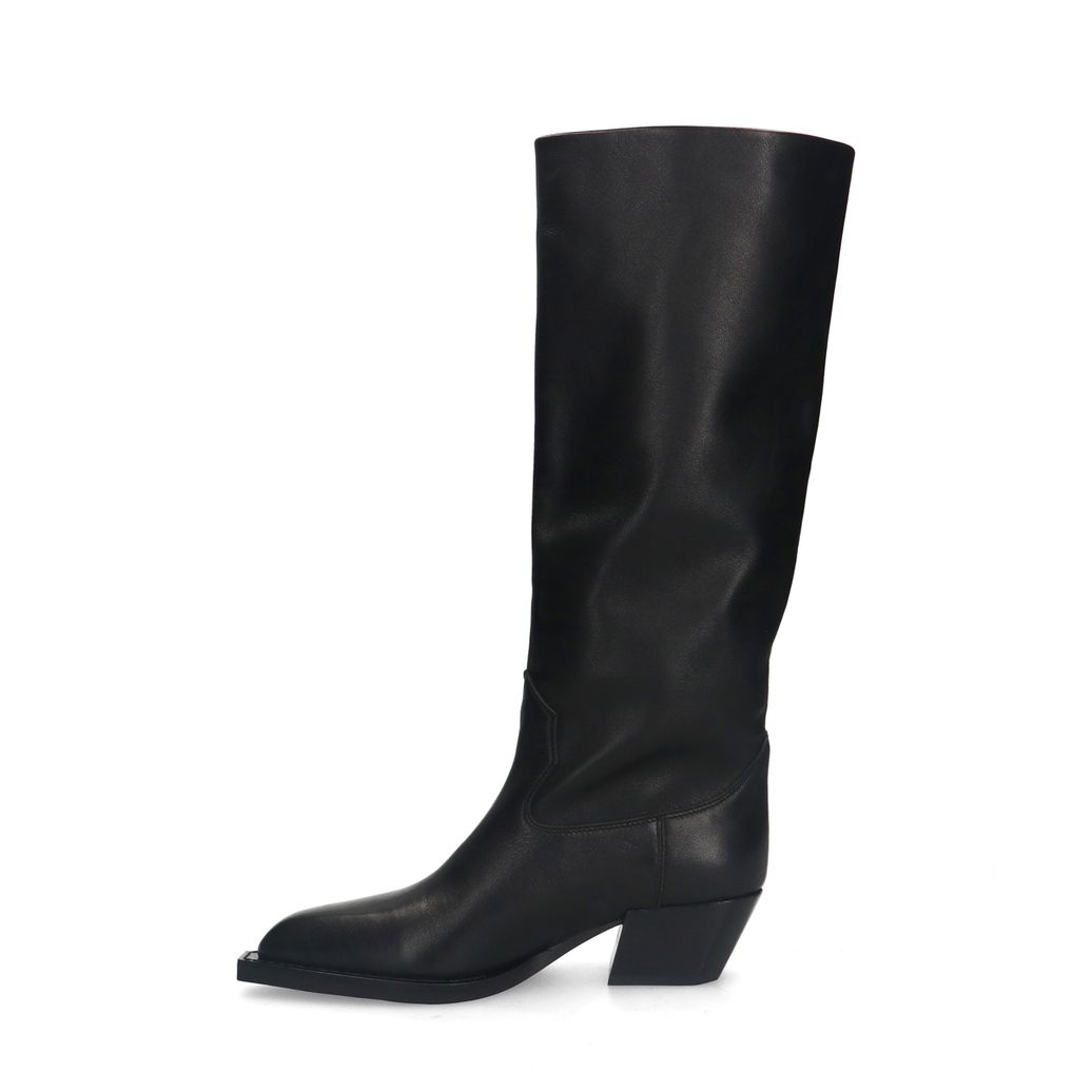 Schwarze Cowboystiefel aus Leder