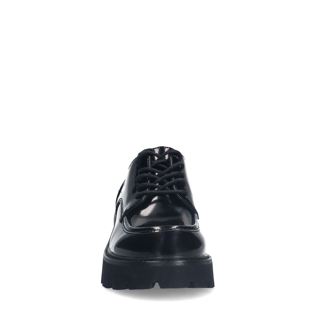 Schwarze Lederschnürschuhe