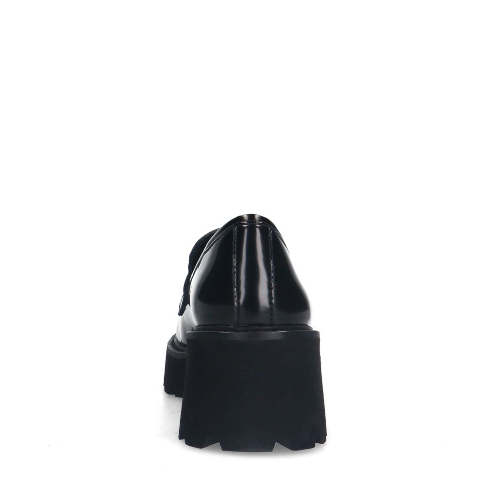 Mocassins chunky en cuir - noir