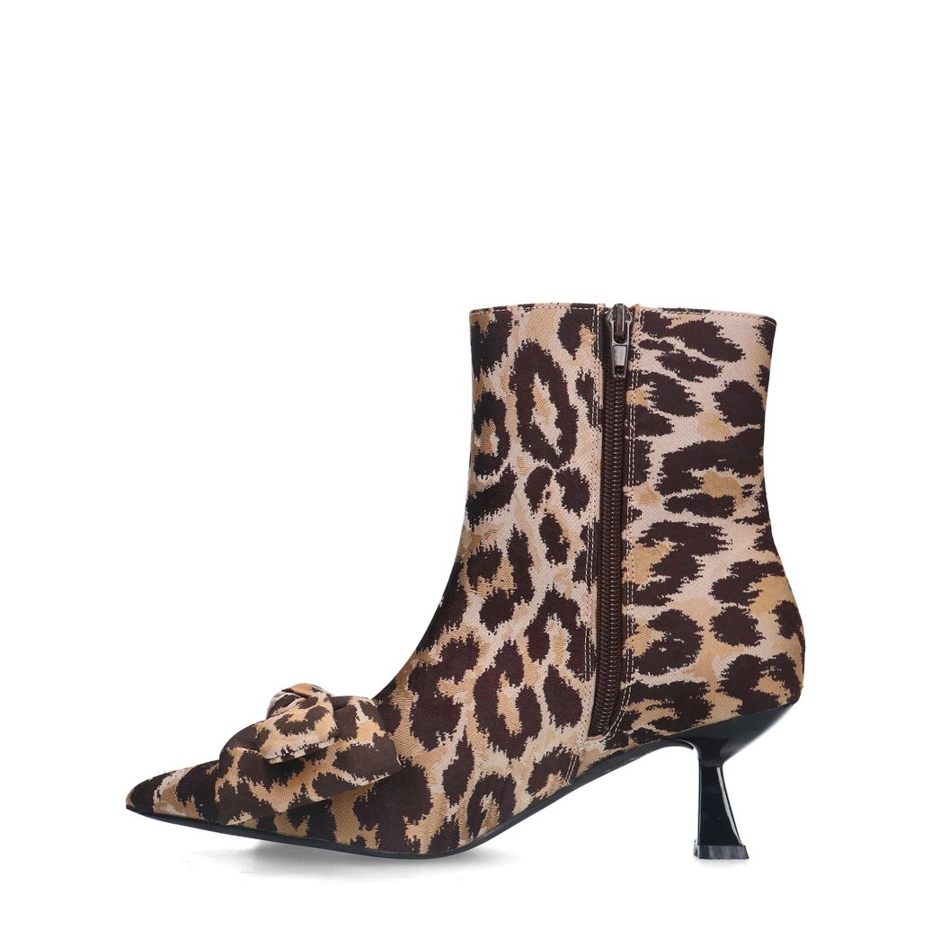Leopard enkellaarsjes met hak
