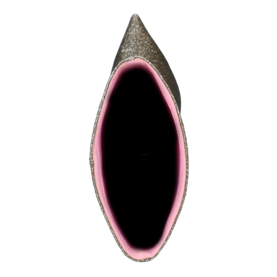 Zilveren hoge glitter laarzen met hak