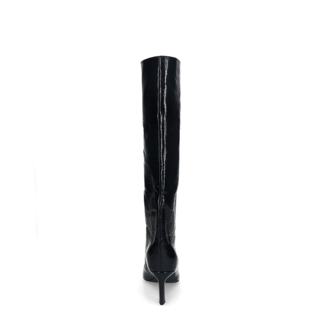 Zwarte hoge lak laarzen