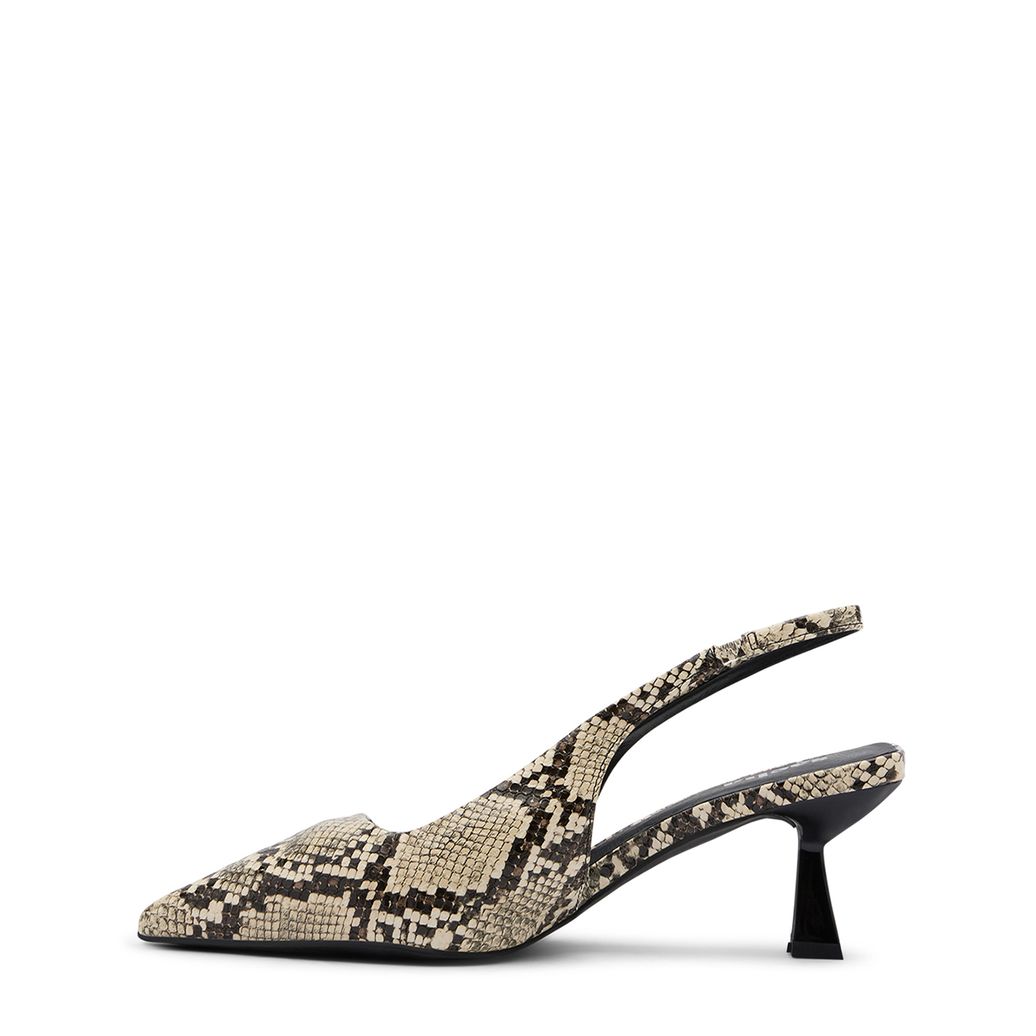 Escarpins à bride avec imprimé serpent