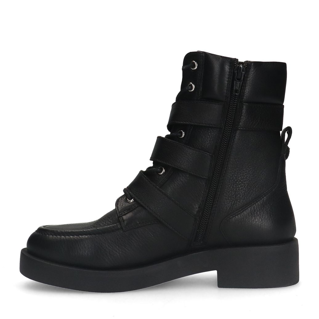 Zwarte leren biker boots