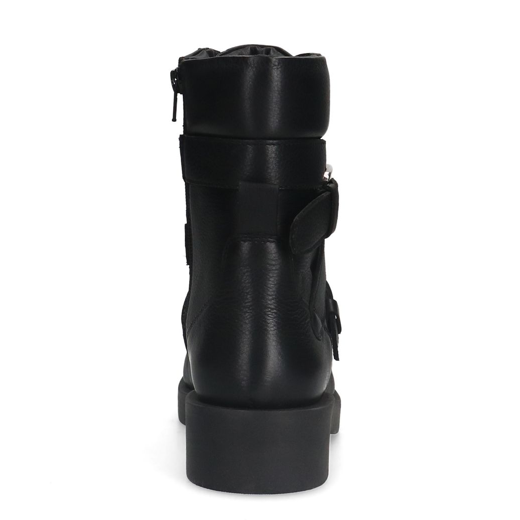 Zwarte leren biker boots