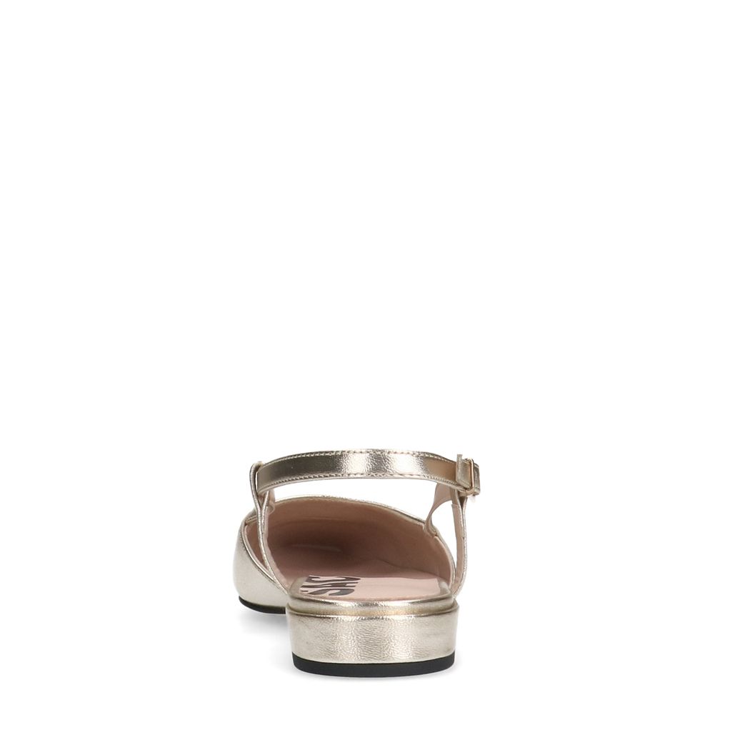 Gouden leren slingbacks