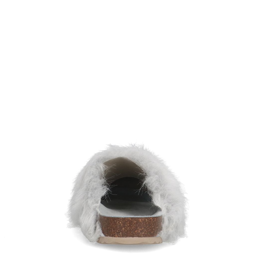 Lichtblauwe fluffy clogs
