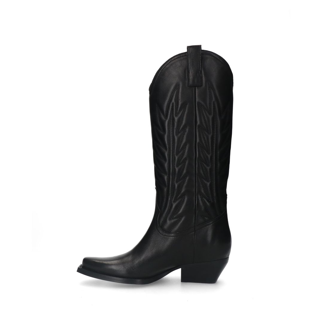Schwarze Cowboystiefel aus Leder