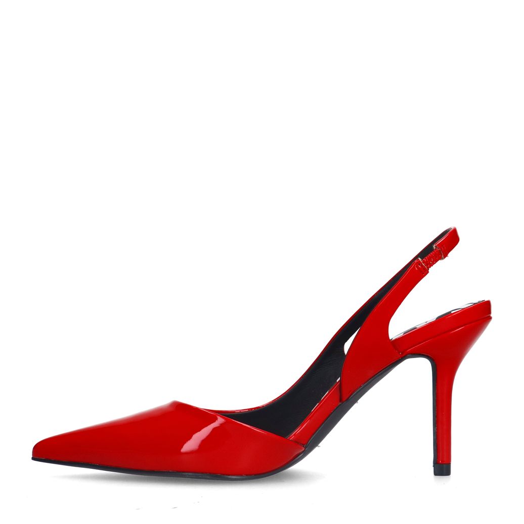 Rode lak slingback pumps