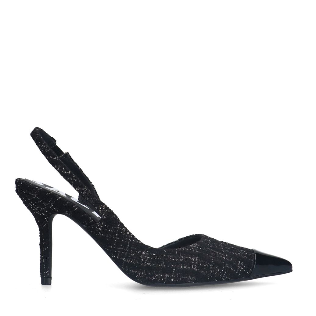 Zwarte slingback pumps