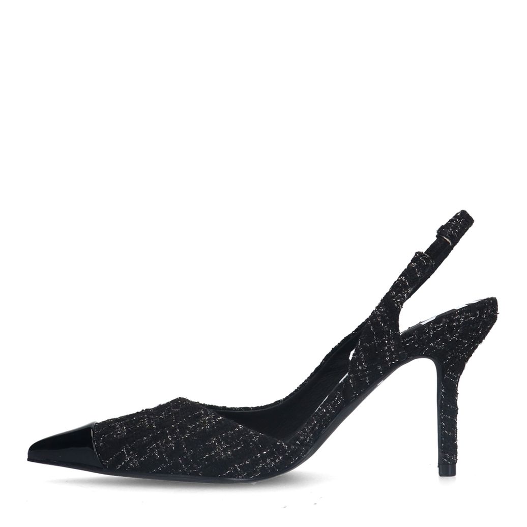 Zwarte slingback pumps