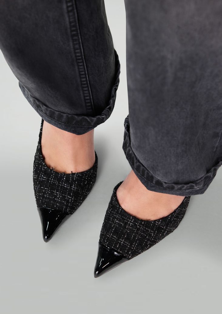 Schwarze Slingbackpumps