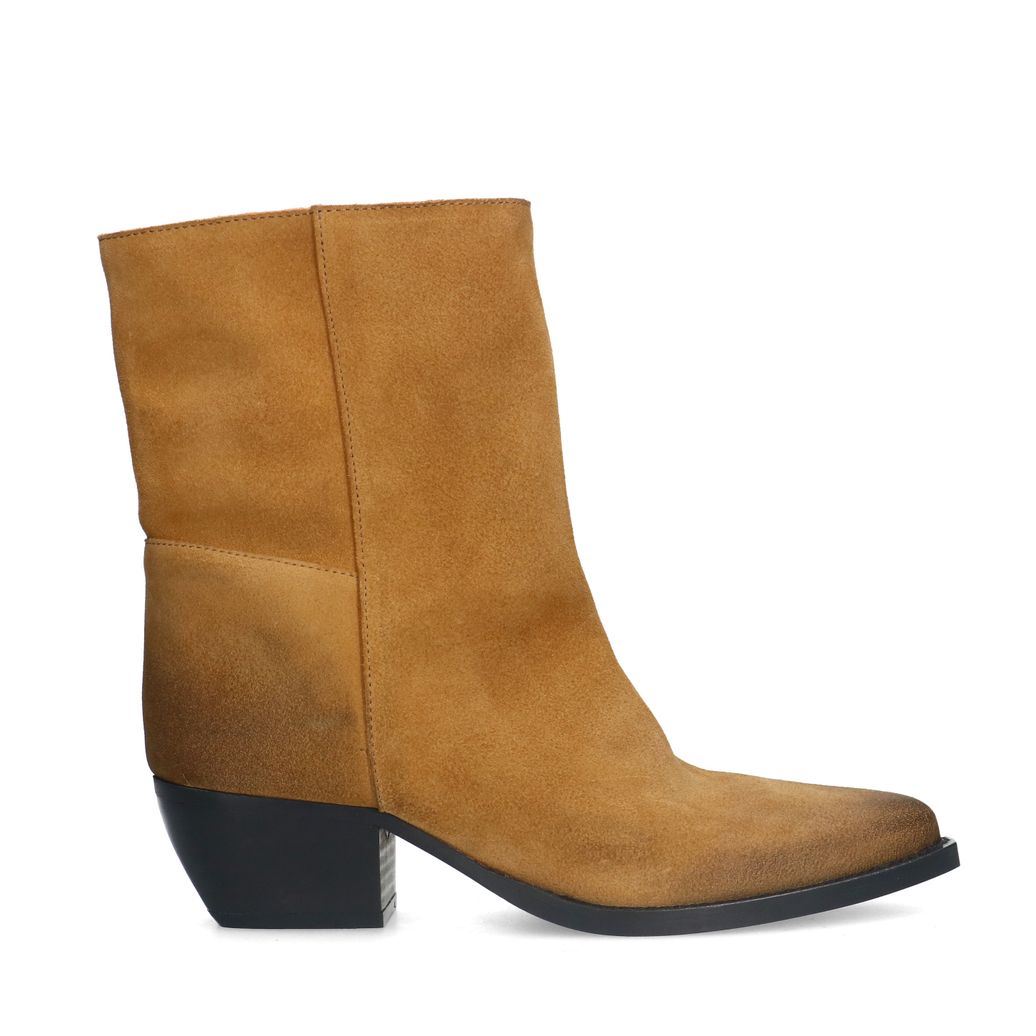 Bottines en daim à talon - taupe