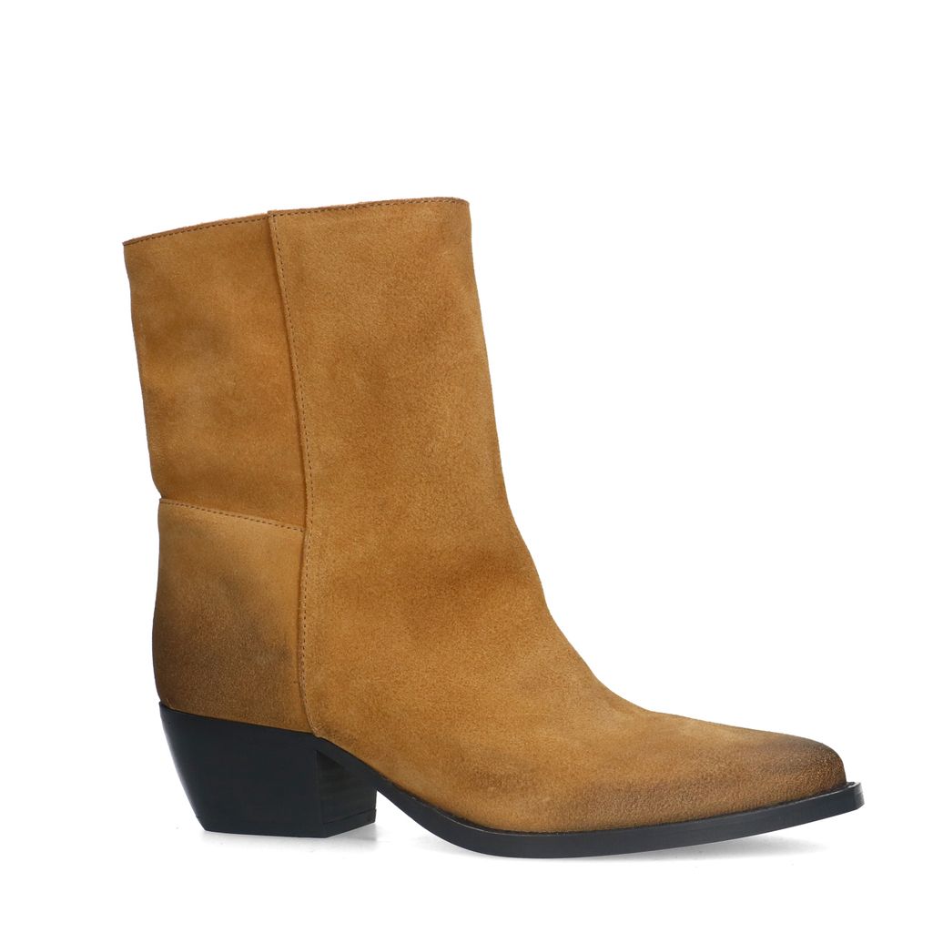 Bottines en daim à talon - taupe