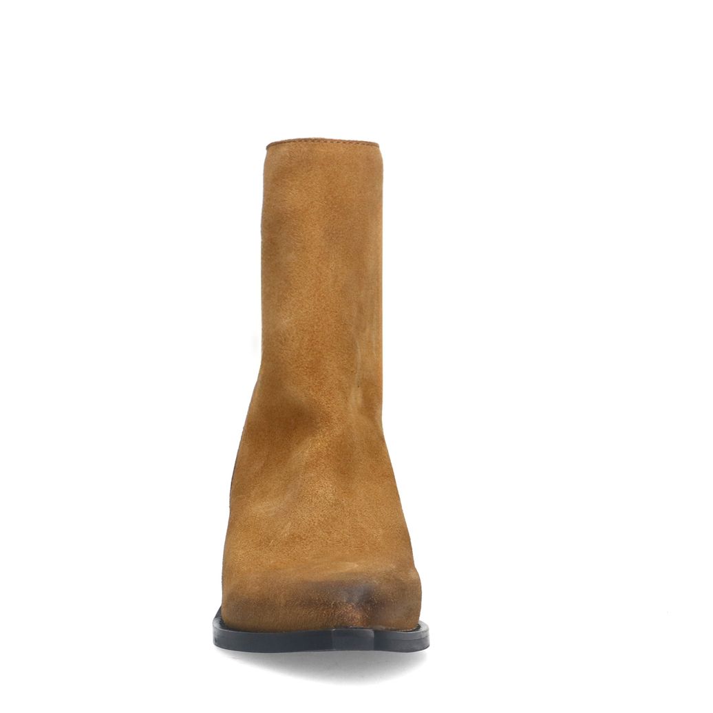 Bottines en daim à talon - taupe