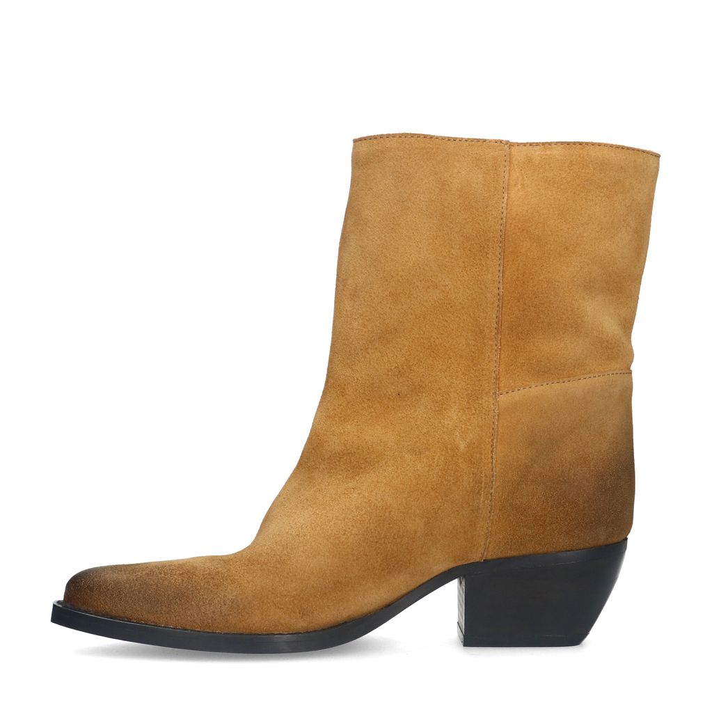Bottines en daim à talon - taupe