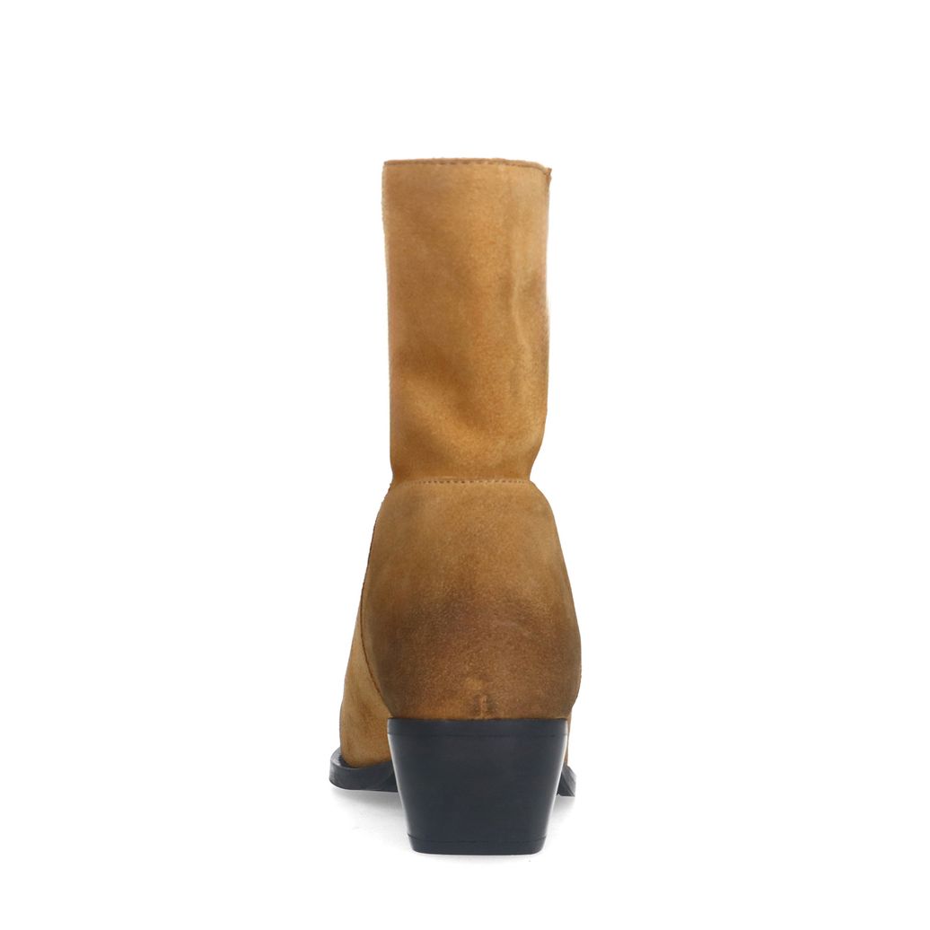 Bottines en daim à talon - taupe