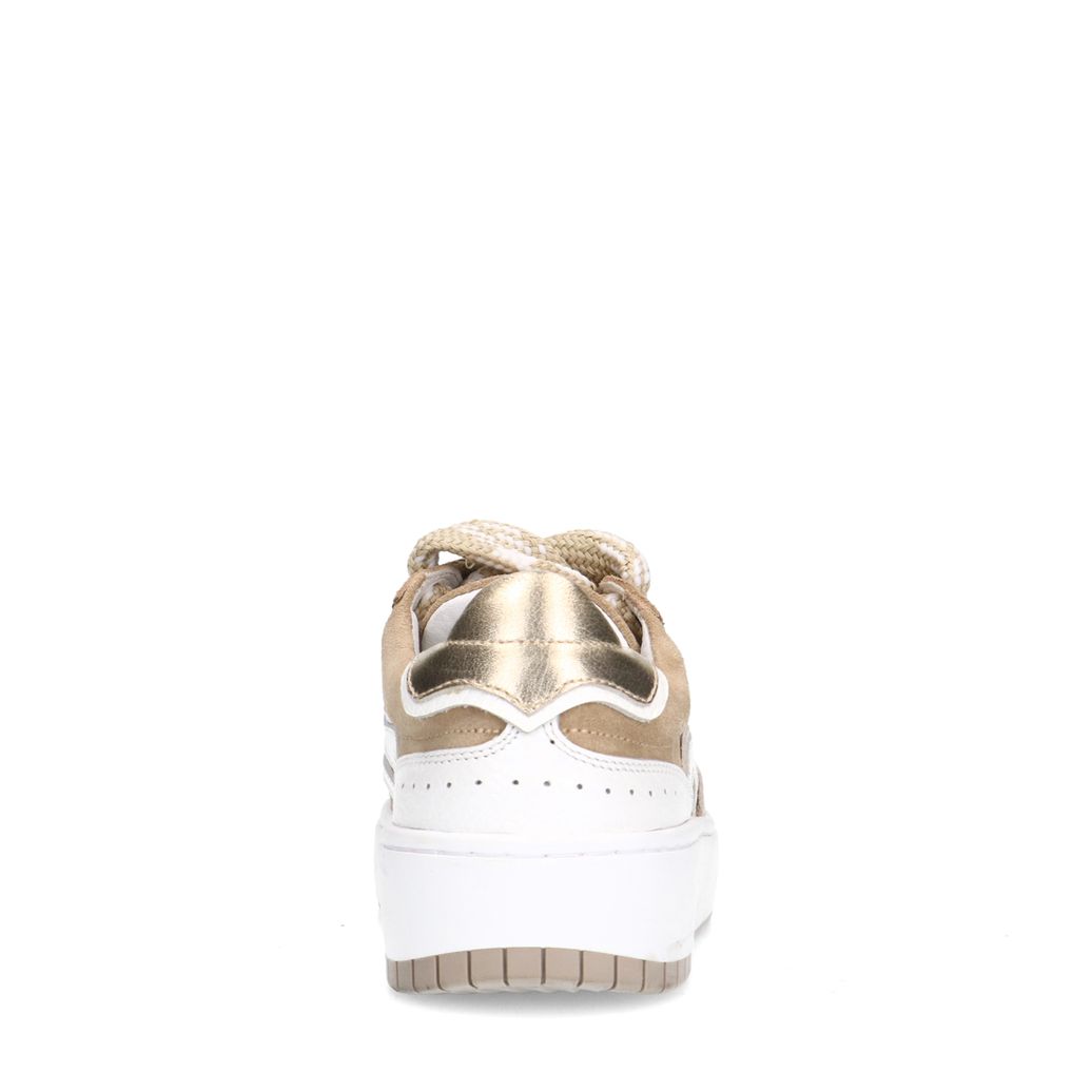 Baskets en daim avec détails blancs - beige