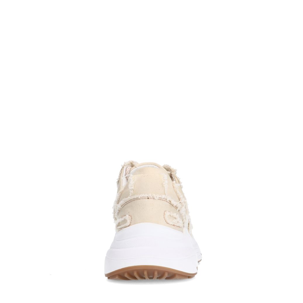 Beigefarbene Denim-Sneaker