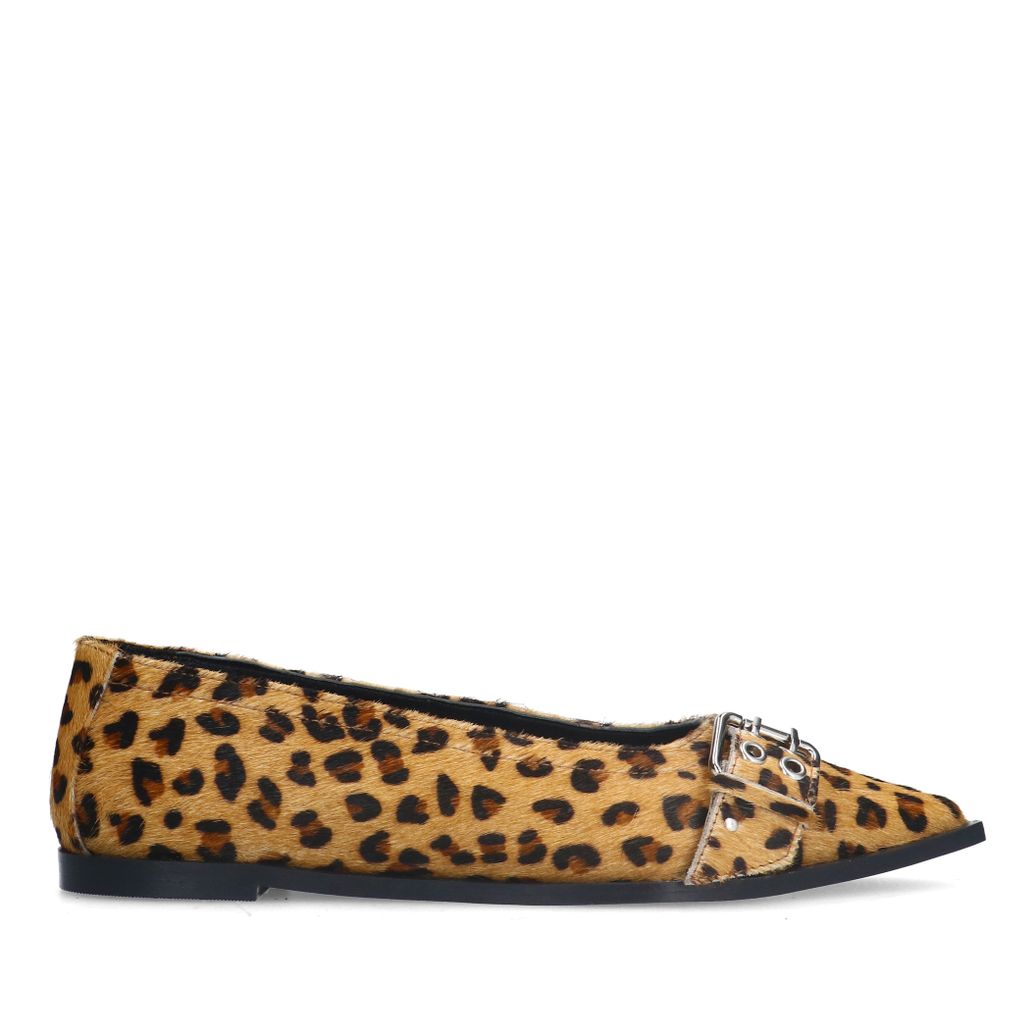 Ballerines léopard à boucle