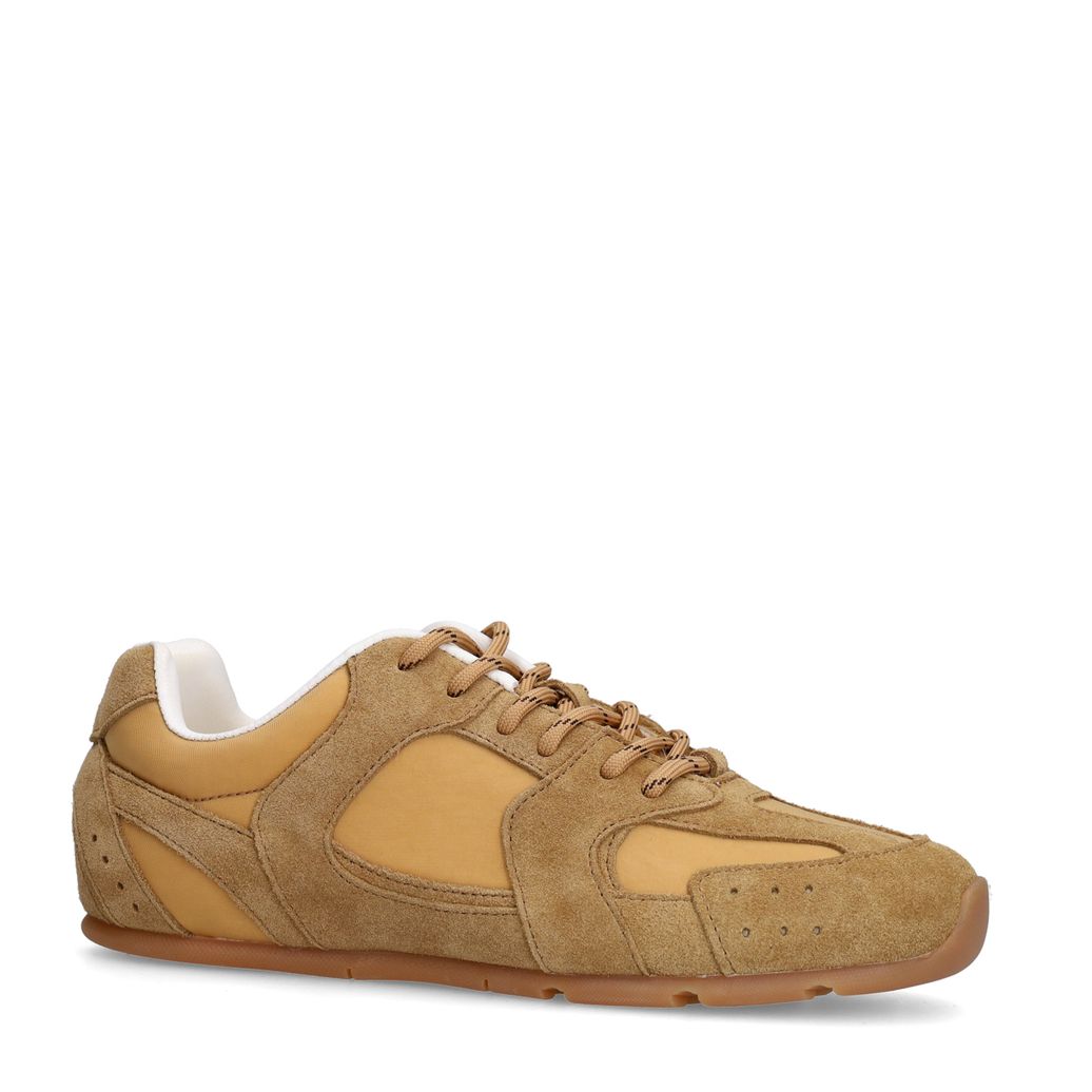 Taupefarbene Veloursleder-Sneaker