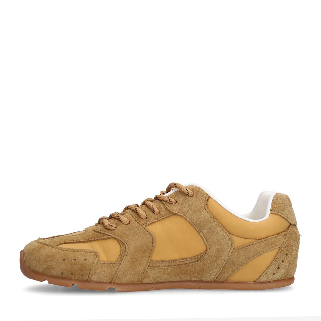 Taupefarbene Veloursleder-Sneaker