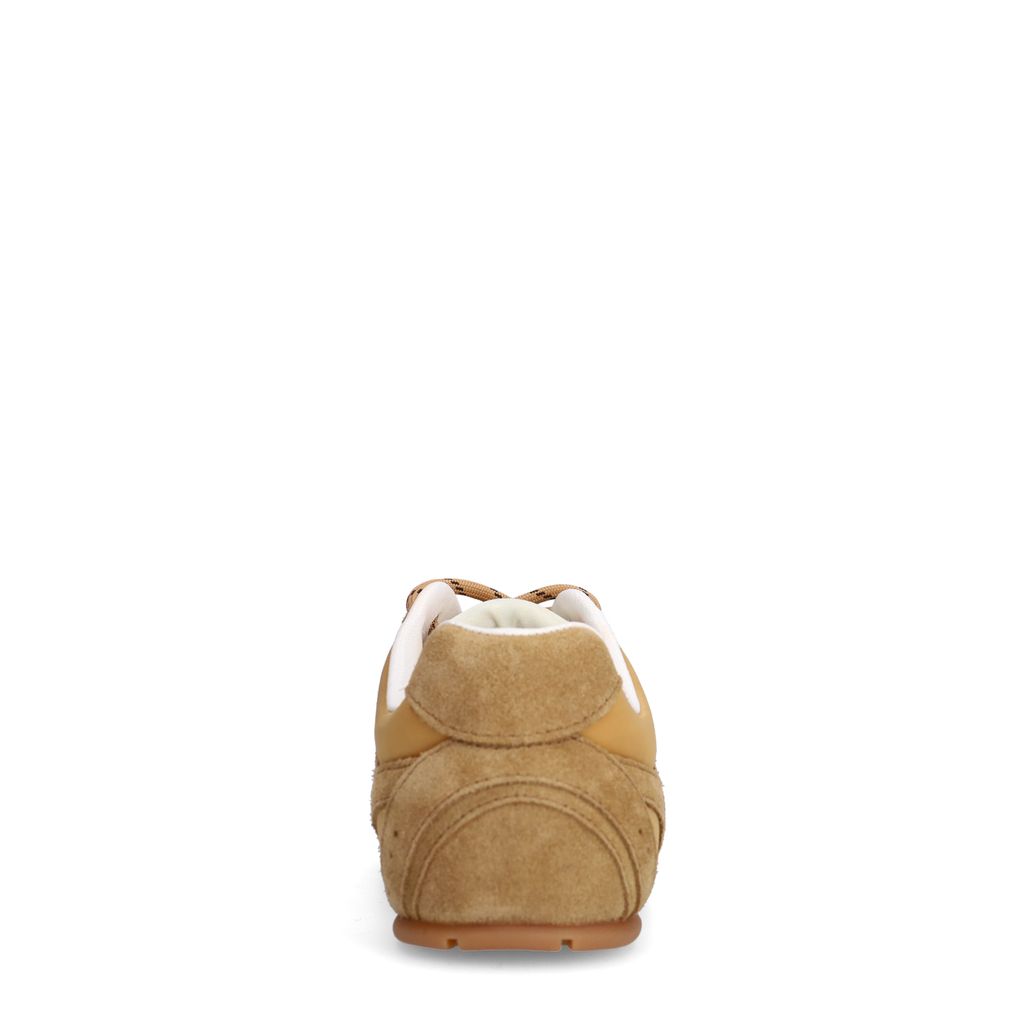Taupefarbene Veloursleder-Sneaker