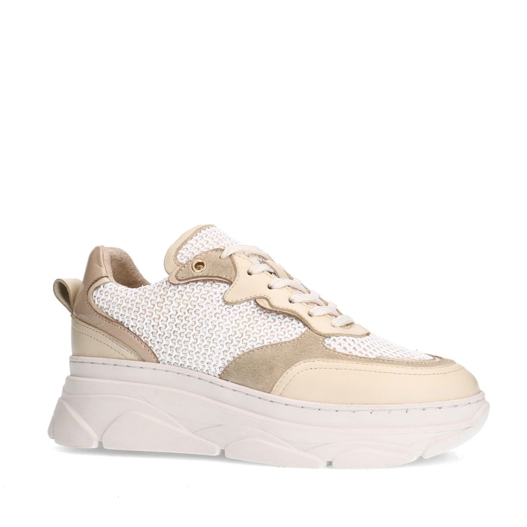 Baskets en cuir - blanc cassé