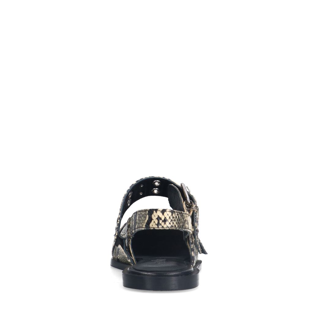 Slingbacks imprimé serpent avec boucles