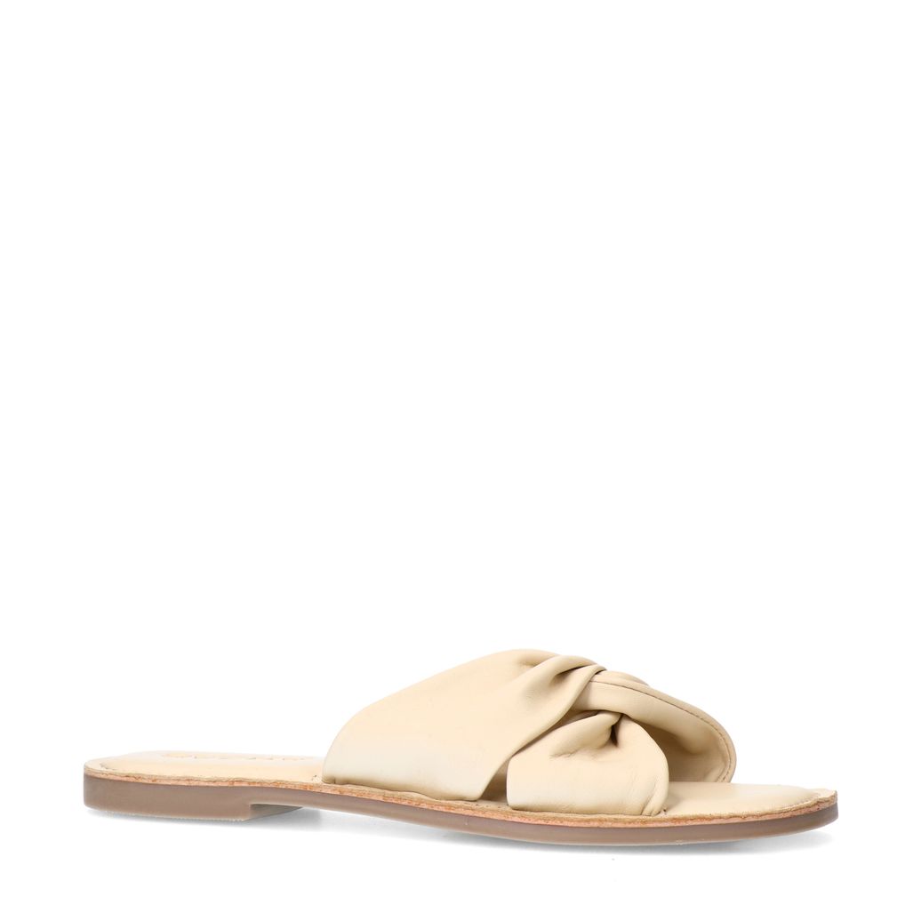 Offwhite Ledersandalen mit Knoten-Detail