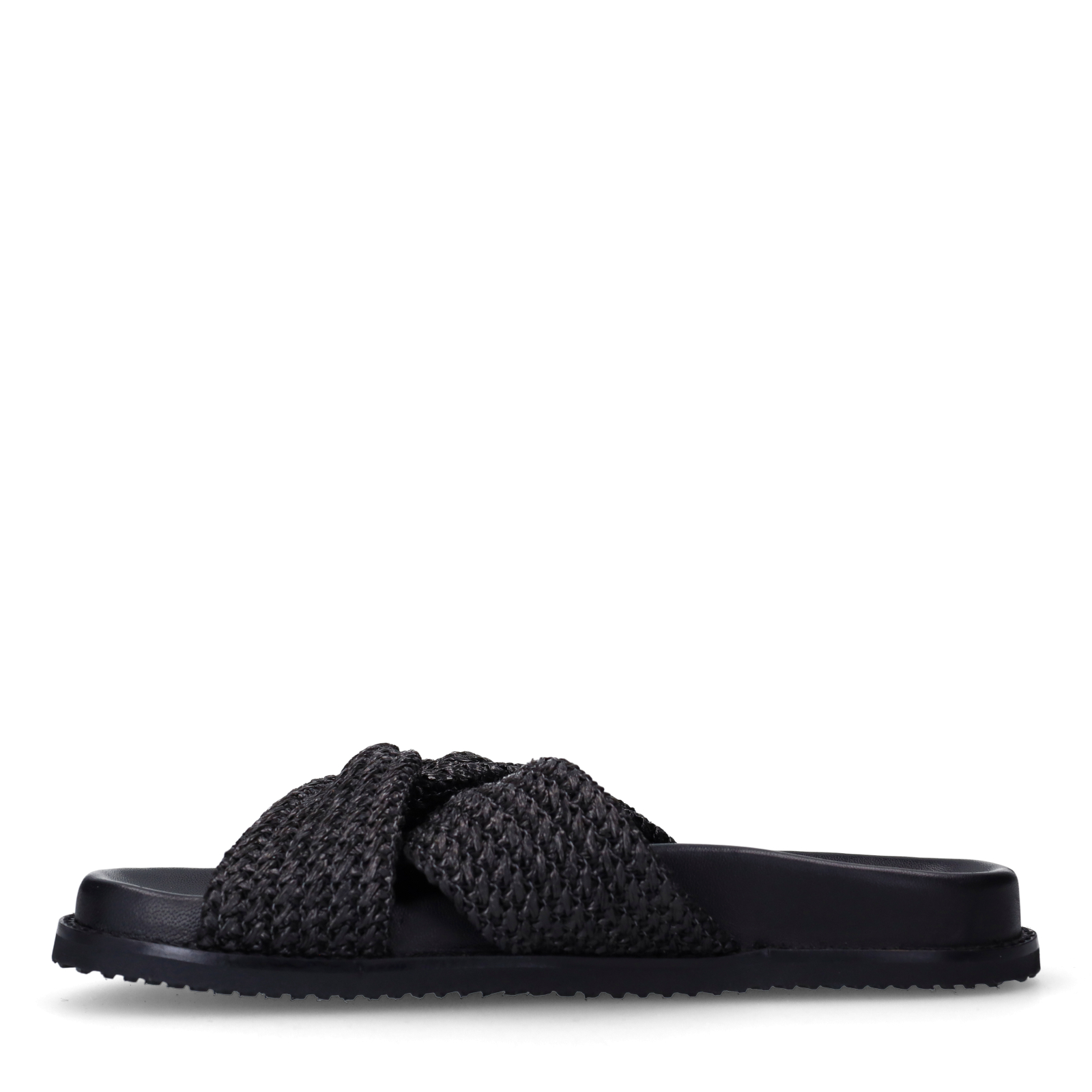 Leren Slippers Zwarte Slippers Met Strik Shop BEST DAYS Zwarte