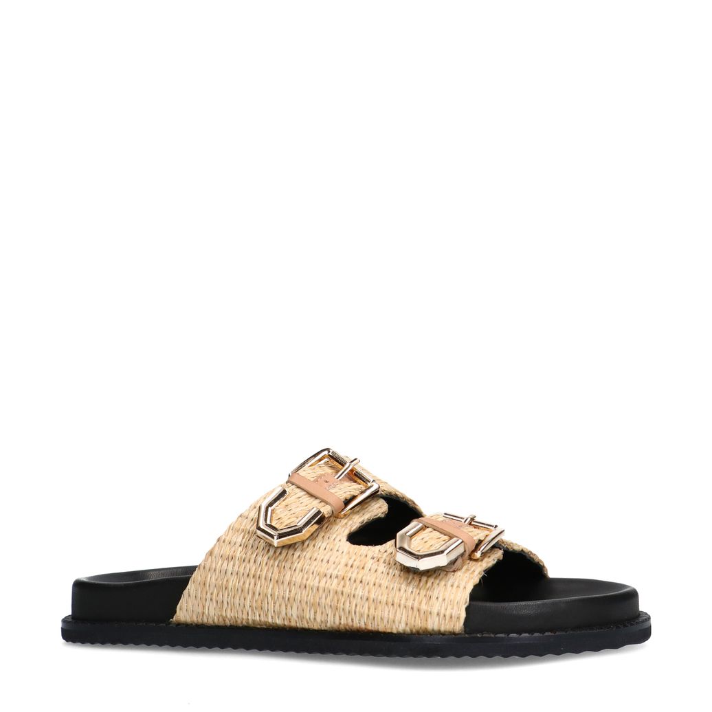Claquettes en raphia - beige