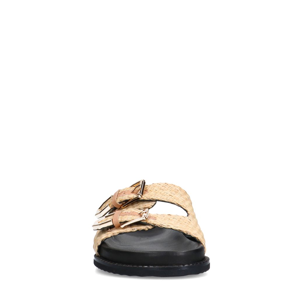 Claquettes en raphia - beige