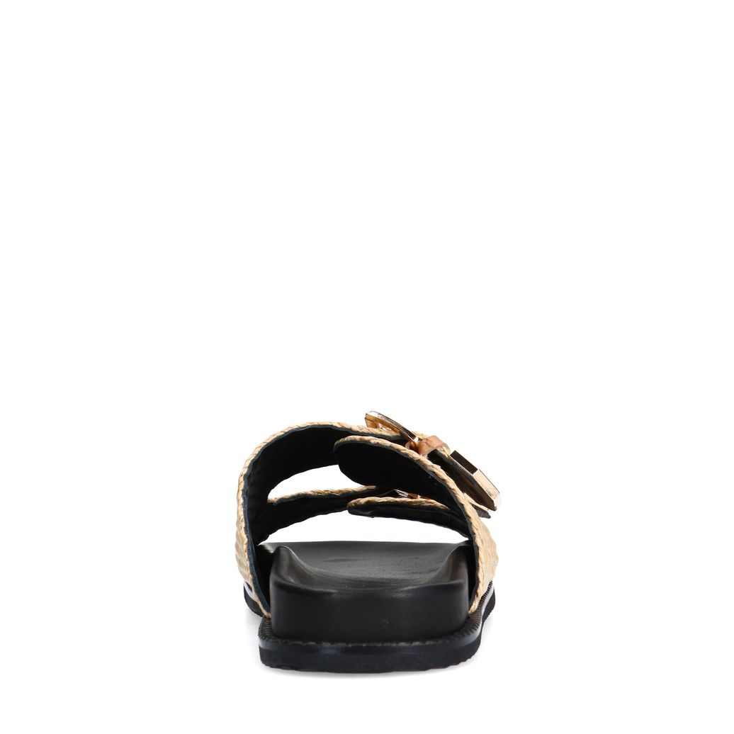 Claquettes en raphia - beige