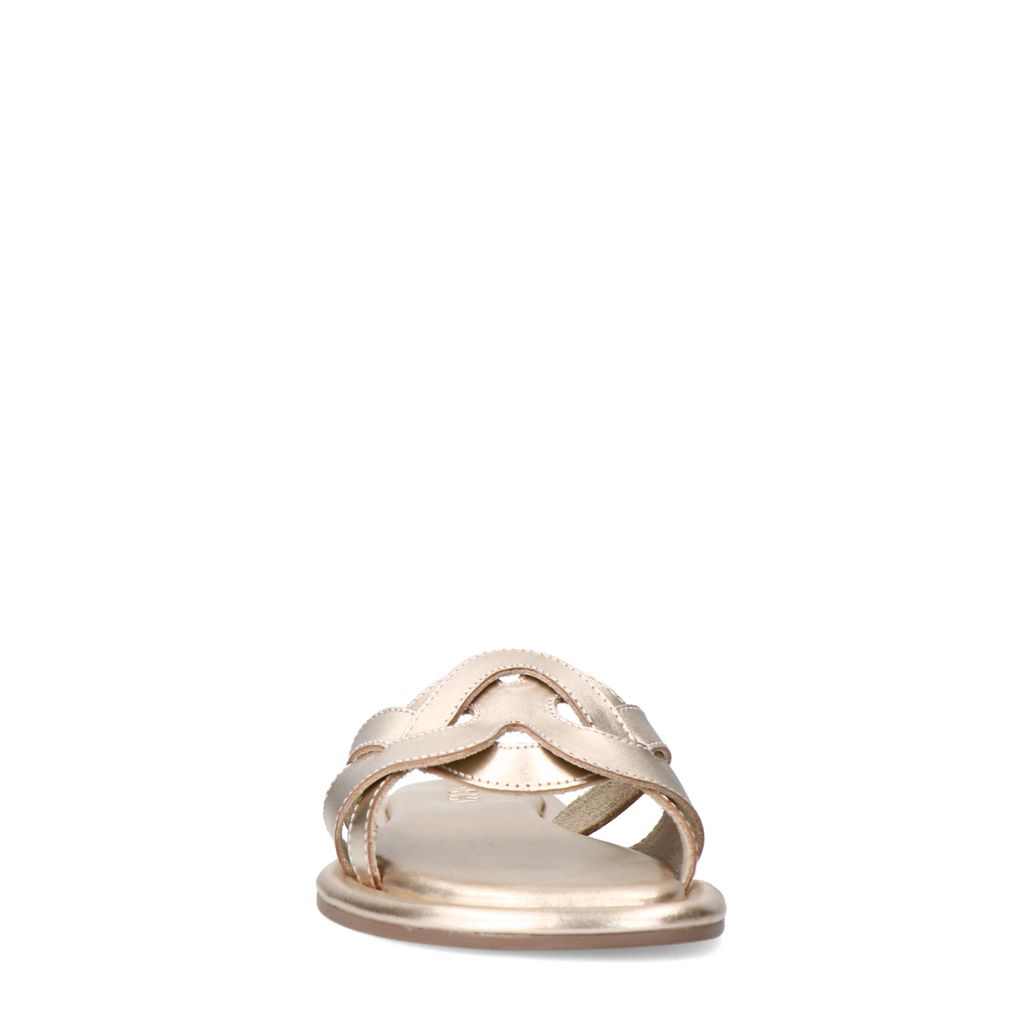 Claquettes en cuir - doré
