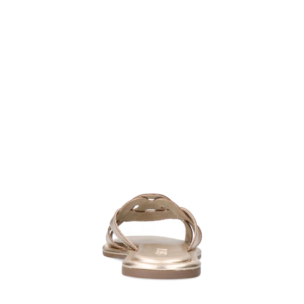Gouden leren slippers
