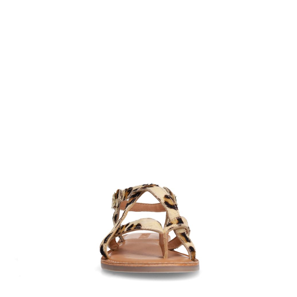 Sandales léopard avec brides croisées