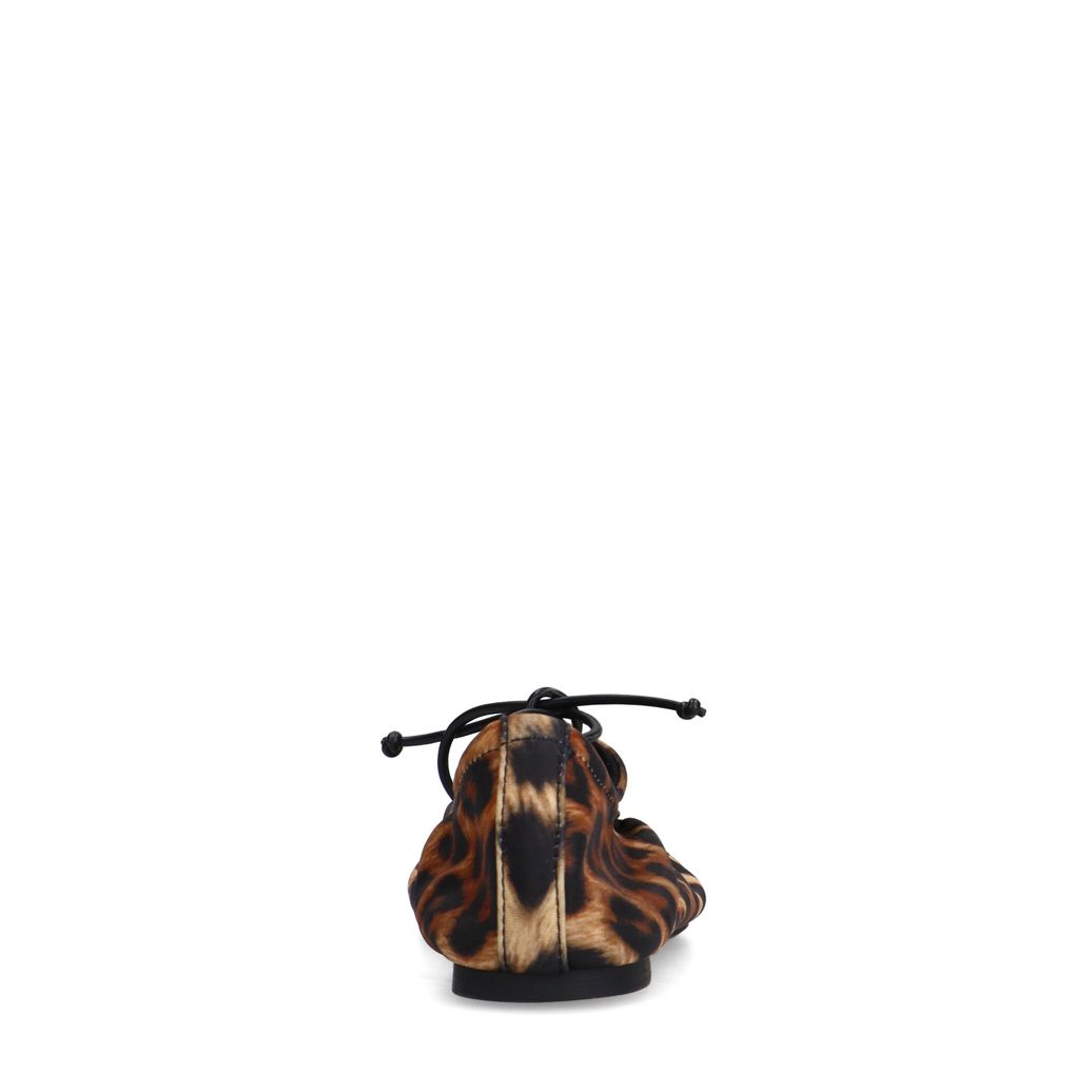 Leopard ballerina's met veters