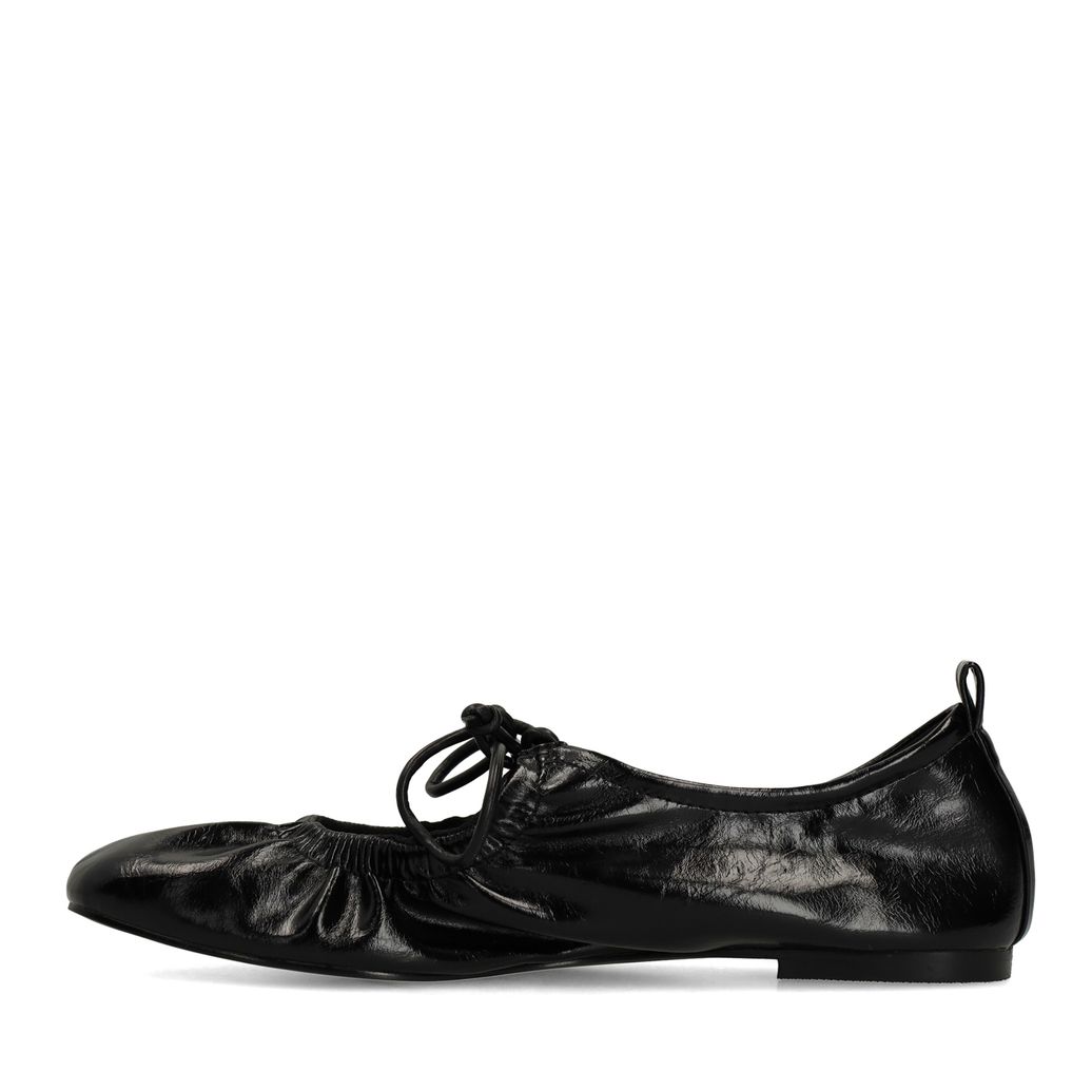 Ballerines avec lacets - noir
