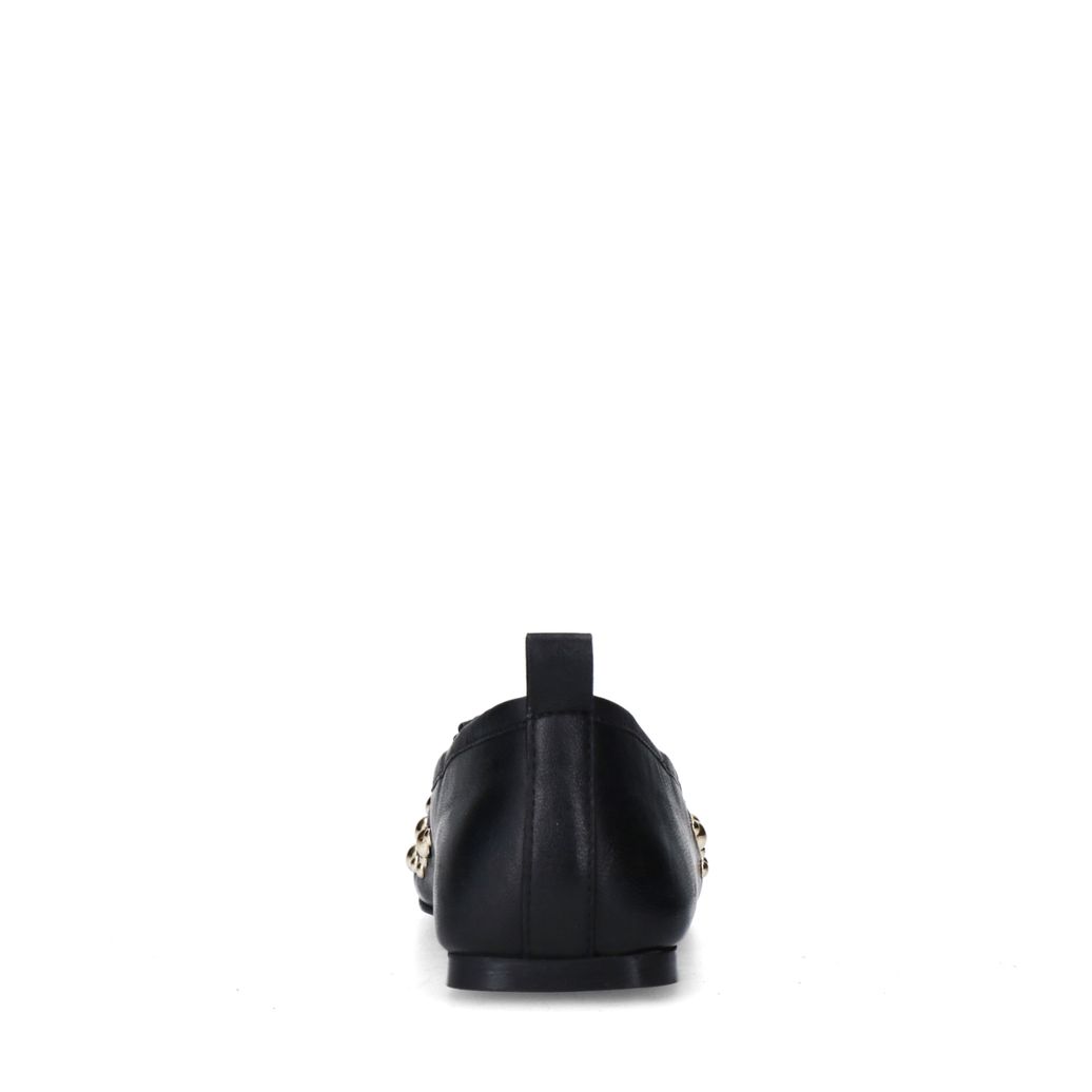 Ballerines en cuir avec clous - noir