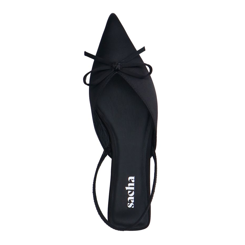 Slingbacks avec nœud - noir