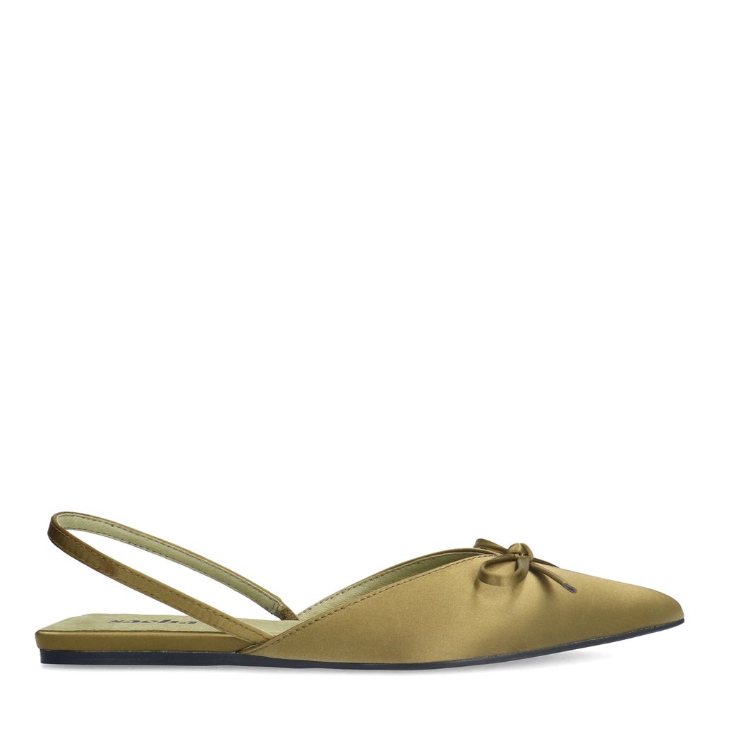 Grüne Slingbacks mit Schleife